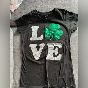 LOVE shamrock shirt - short sleeve- St Patrick’s Day!